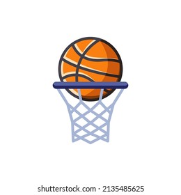 basketball net icon of color style design vector