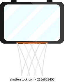 Basketball net, illustration, vector on a white background.