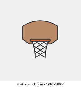 basketball net vector icon dunk