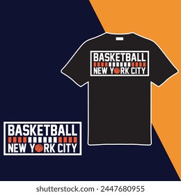 Basketball New York City t-shirt design. vector illustration