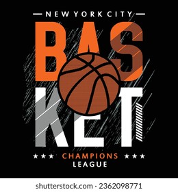 basketball new york typography graphic design illustration vector,t shirt print,sport,vintage