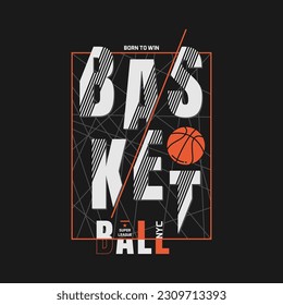 Basketball North League Championship sport typography, tee shirt graphics, vectors