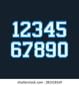 Basketball numbers set. Vector illustration