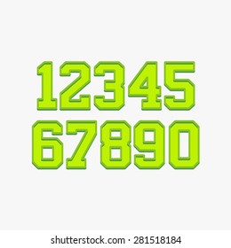 Basketball numbers set. Vector illustration