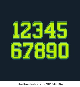 Basketball numbers set. Vector illustration