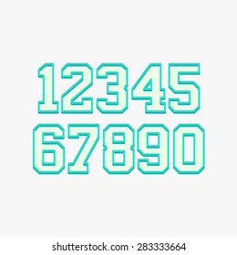 Basketball numbers set. Vector illustration