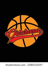 Basketball Oklahoma City Vintage Art File