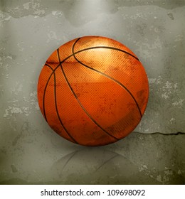 Basketball, old-style vector