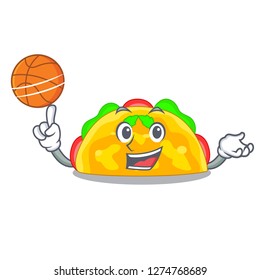 With basketball omelatte served on wooden cartoon plate