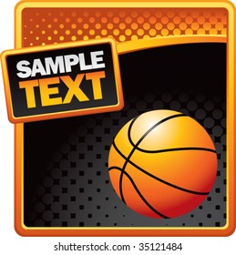 basketball on halftone template