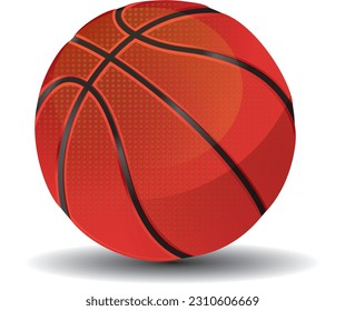 Basketball on a white background