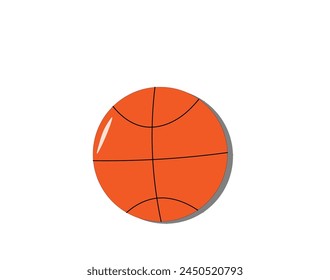 basketball on a white background, 