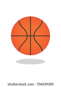 Basketball on white background