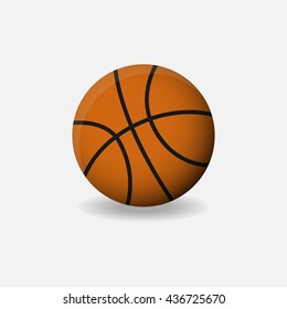 Basketball on white background ,Vector illustration