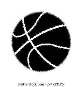 basketball on white vector