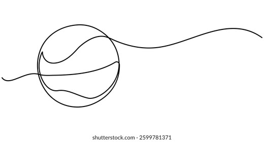  Basketball one line art. Continuous line drawing of ball, sport, running, ball sports, activity, athlete, game, training, basket, Basketball one line art. Continuous line drawing of ball, sport.