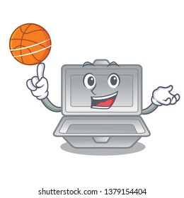 With basketball open styrofoam in the cartoon shape