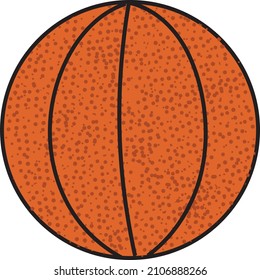 Basketball, Orange, Grapples, Eraser, Black Dents, Lines, Dots, Game
