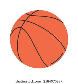 Basketball. An orange basketball used for sports and recreational activities.