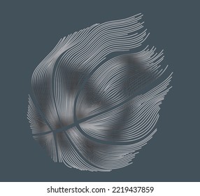 Basketball outline effect with tones. High quality vector design for shirts print