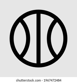 basketball outline icon isolated vector illustration
