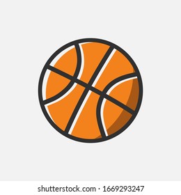Basketball outline icon. Vector basketball ball isolated on white background. Logo design
