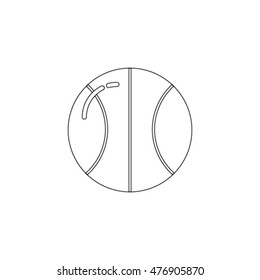 Basketball outline icon vector illustrator