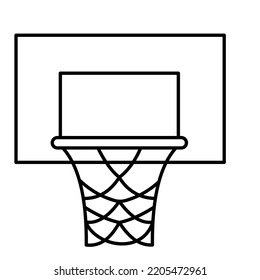 Icono de vector de contorno de baloncesto que puede fácilmente modificar o editar


