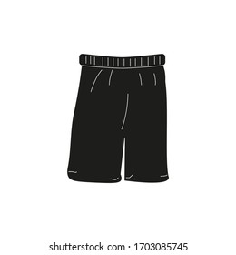 basketball pants on white background vector