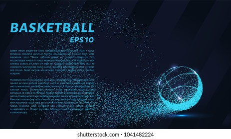 Basketball of the particles. Basketball consists of small circles and dots