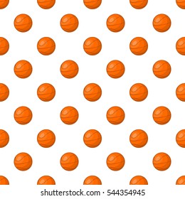 Basketball pattern. Cartoon illustration of basketball vector pattern for web
