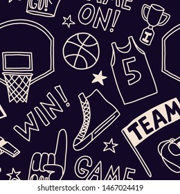 basketball pattern seamless design graphic