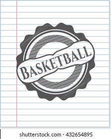 Basketball pencil effect