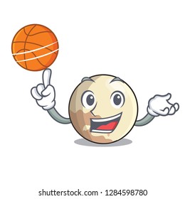With basketball planet pluto in the cartoon form