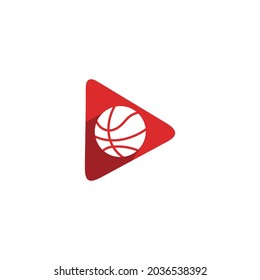 Basketball-Video-Vektorsymbol-Vorlage