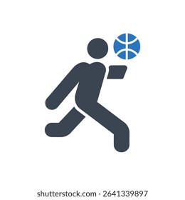 A basketball player about to throw a ball.