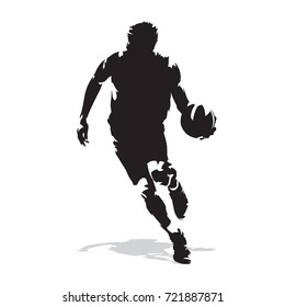 Basketball player, abstract vector silhouette