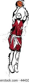 Basketball player in action