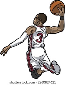 basketball player action illustration clip art collection 