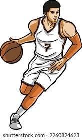 basketball player action illustration clip art collection 