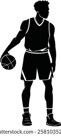Basketball Player Action Silhouette Vector 