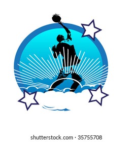 Basketball player artwork