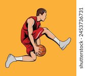 Basketball Player Athlete Movement Vector