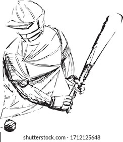 basketball player, athlete. stylized sketch.