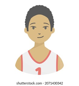 basketball player for avatar color illustration