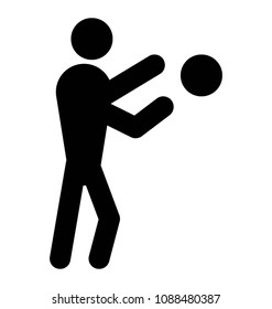 
Basketball Player with Ball 
