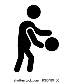 
Basketball Player with Ball 
