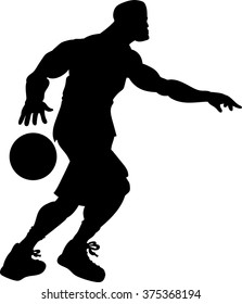 Basketball player with ball