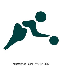 Basketball Player With Ball, Crossover Dribble, Isolated Vector Silhouette On A White Background