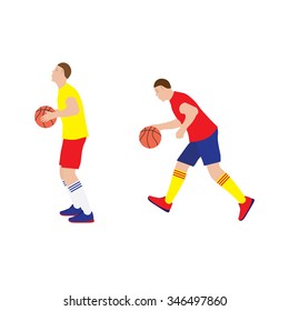 Basketball player with the ball. Basketball. Sportsman. Sport.